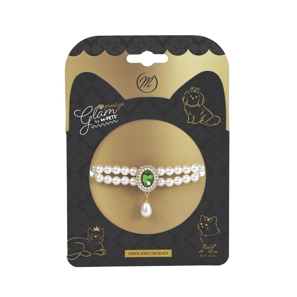 60803899 M-PETS GLAM PRESTİGE AKSESUAR GREEN EMERALD (M)