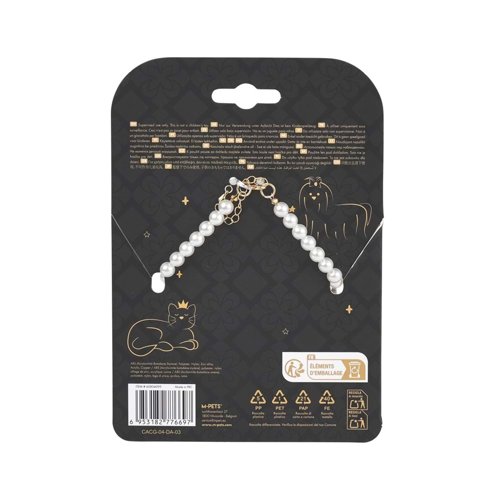 60804099 M-PETS GLAM PRESTİGE AKSESUAR BLUE DENİM PEARL (S)