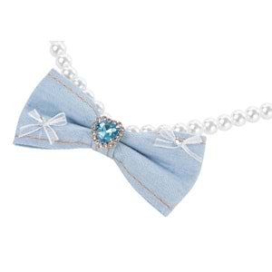 60804099 M-PETS GLAM PRESTİGE AKSESUAR BLUE DENİM PEARL (S)