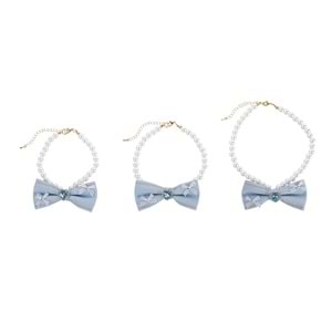60804099 M-PETS GLAM PRESTİGE AKSESUAR BLUE DENİM PEARL (S)