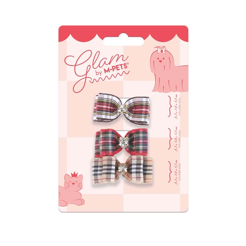 60901099 M-PETS GLAM KÖPEKLER İÇİN AKSESUAR TOKA RED