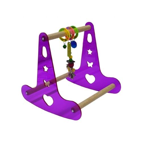 BRD1098-BİRDLİFE KUŞ OYUNCAĞI AKRİLİK SALLANAN TÜNEK 19CM 1Lİ