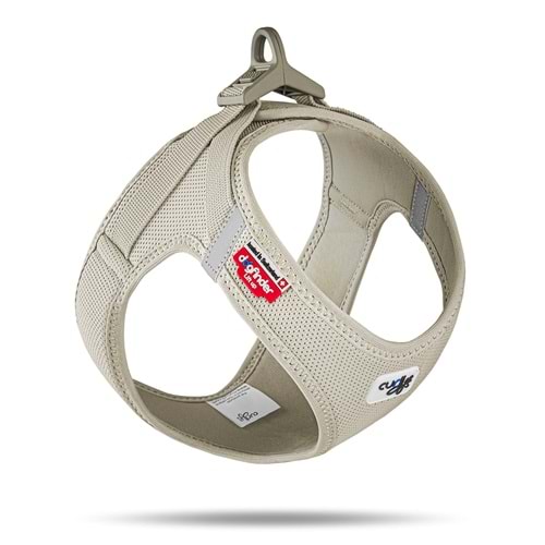 SU2864-CURLI VEST HARNESS CURLI CLASP AIR-MESH LIGHT-TAN 3XS