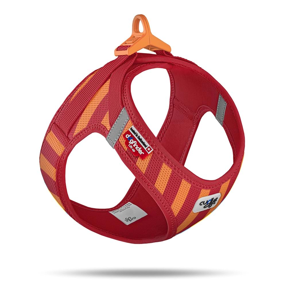 PN3680-CURLI VEST HARNESS AIR-MESH LE26 STRIPES RED 2XS