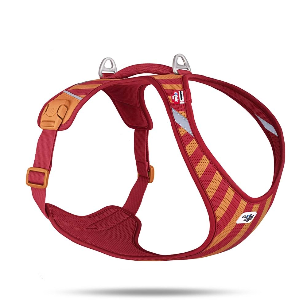 PN3701-CURLI BELKA HARNESS AIR-MESH LE26 STRIPES RED 4XL