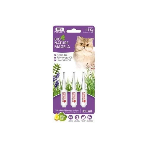 BIO PETACTİVE BIO NATURE MAGELA ENSE DAMLASI CAT 1-5KG