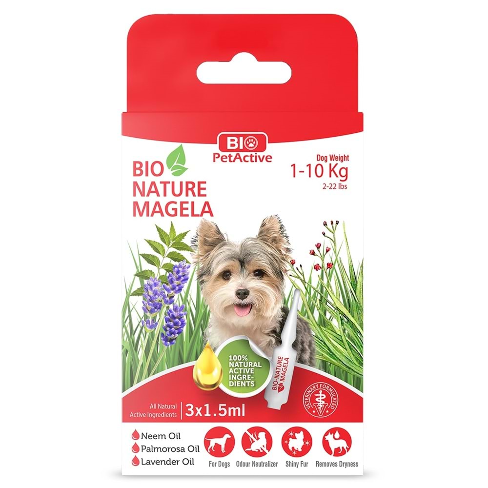 BIO PETACTİVE BIO NATURE MAGELA ENSE DAMLASI DOG 1-10KG