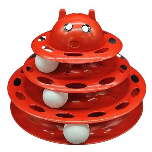 07771-CATLİFE 3 KATLI KEDİ OYUNCAĞI MİX COLOR