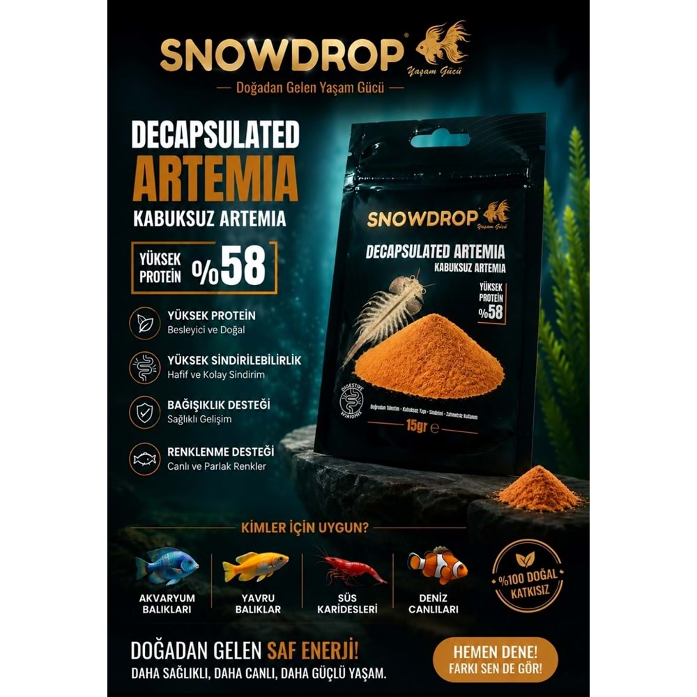 SNOWDROP KABUKSUZ ARTEMIA 15GR