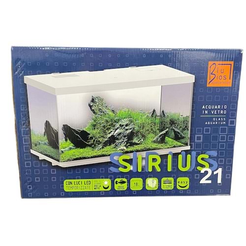 BLUBİOS SIRIUS 21 LED AYDINLATMALI AKVARYUM 18L BLACK